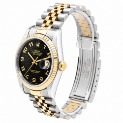 Rolex Datejust 36MM 16233 Two-Tone Black Jubilee Dial Watch